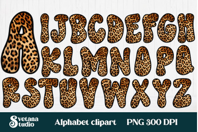 Leopard print alphabet clipart | Leopard alphabet PNG