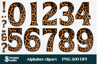 Leopard print alphabet numbers clipart | Leopard alphabet