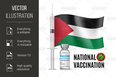 Immunization Icon of Palestine