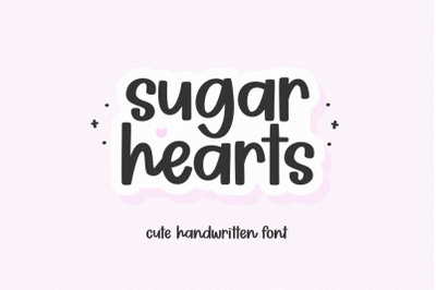 Sugar Hearts - Cute Handwritten Font