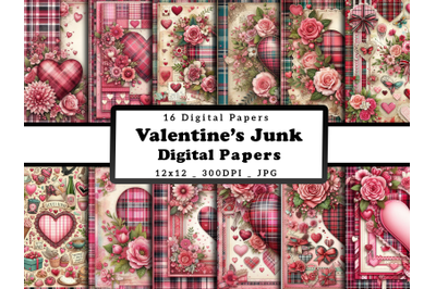 Valentine&#039;s Day Junk Printable Papers
