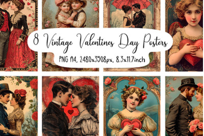 8 Victorian Valentine&#039;s Day cards