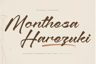 Monthesa Harezuki - Modern Handwritten Font