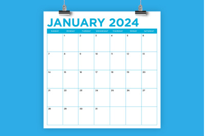 2024 Square COLOR 12x12 Calendar