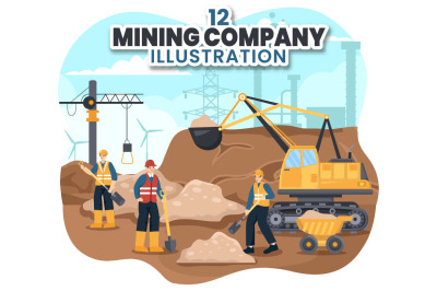 12 Mining Company Illustration
