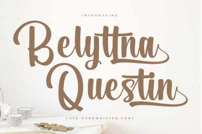 Belyttna Questin - Cute Handwritten Font