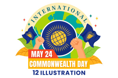 12 Commonwealth Day Illustration