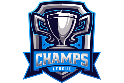 Champs league esport mascot logo design