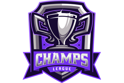 Champs league esport mascot logo design
