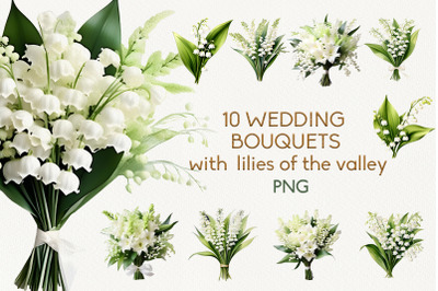 10 Bouquets of Lily of the Valley Flower
