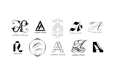 Creative A emblem. Letter a monogram for art school, architecture acad