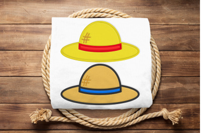 Cartoon Straw Hat | Applique Embroidery