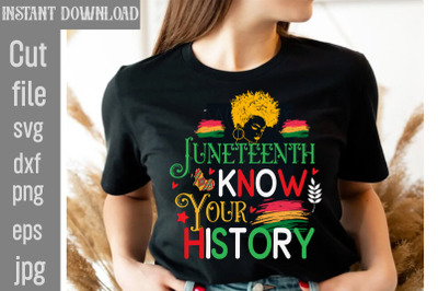 Juneteenth Know Your History SVG cut file,Black History Month Bundle S