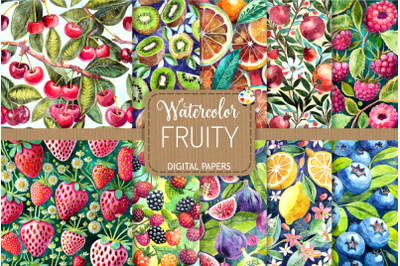 Fruity - Watercolor Surface Background Patterns