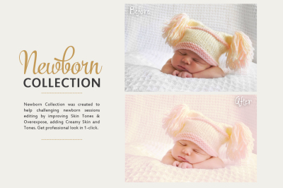 Newborn Photoshop Actions &amp; Portrait Photography Essential Collection