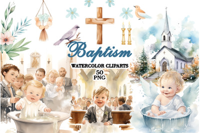Baptism Watercolor Clipart