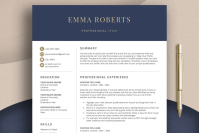 Resume Template / CV Template / Professional Resume / Modern CV / Lebe