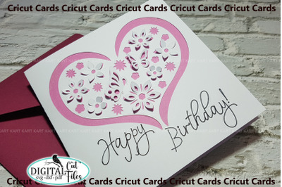 3D Pop-up Birthday card svg Cricut Laser cut cards