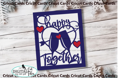 Valentines day Anniversary card svg Couple card Cricut svg
