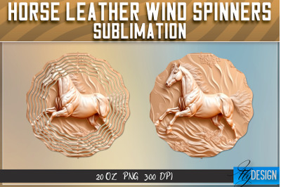 Horse Leather Wind Spinners Sublimation | PNG Design