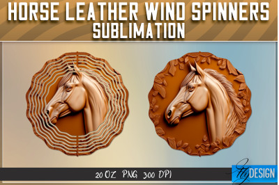 Horse Leather Wind Spinners Sublimation | PNG Design