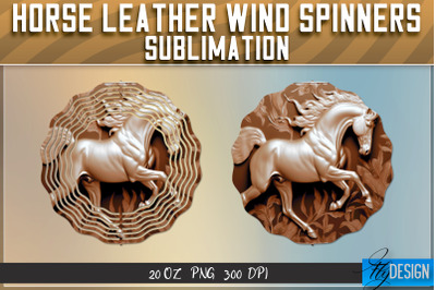 Horse Leather Wind Spinners Sublimation | PNG Design