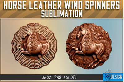 Horse Leather Wind Spinners Sublimation | PNG Design