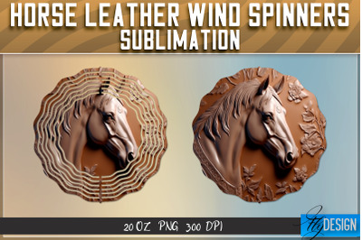 Horse Leather Wind Spinners Sublimation | PNG Design