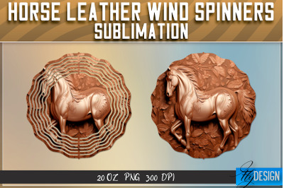 Horse Leather Wind Spinners Sublimation | PNG Design