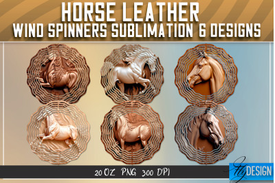 Horse Leather Wind Spinners Sublimation | PNG Design