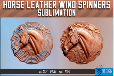 Horse Leather Wind Spinners Sublimation | PNG Design