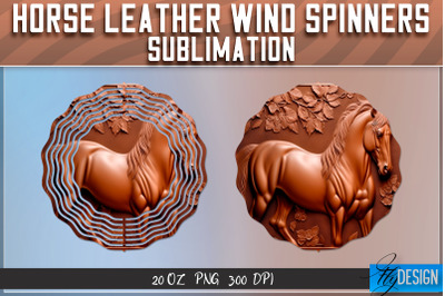 Horse Leather Wind Spinners Sublimation | PNG Design