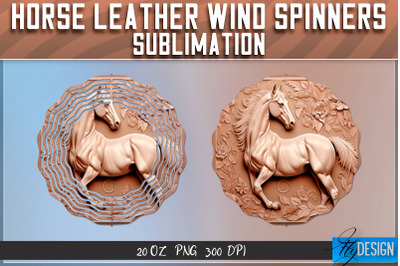 Horse Leather Wind Spinners Sublimation | PNG Design