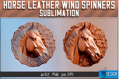 Horse Leather Wind Spinners Sublimation | PNG Design