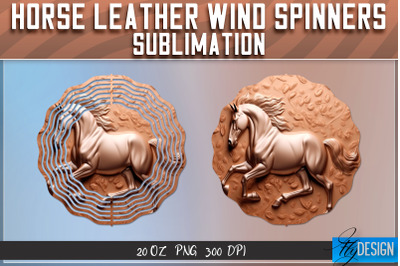 Horse Leather Wind Spinners Sublimation | PNG Design