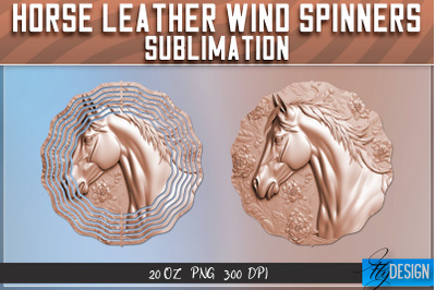 Horse Leather Wind Spinners Sublimation | PNG Design