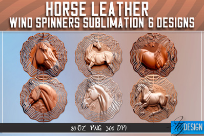 Horse Leather Wind Spinners Sublimation | PNG Design