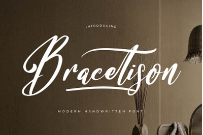 Bracetison - Modern Handwritten Font