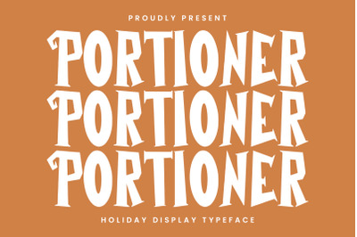 Portioner Holiday Display Typeface