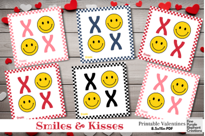 Printable Kid Smiley Face XOXO Valentine Digital Paper Card