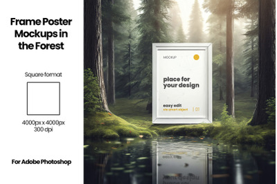 Frame Poster Mockups in the Forest