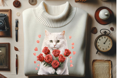Adorable Cat Love Clipart