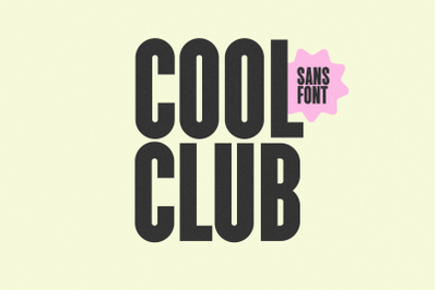 Cool Club - Tall Sans Font