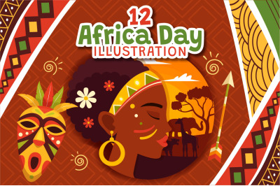 12 Happy Africa Day Illustration