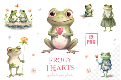 Frogy Hearts Valentine