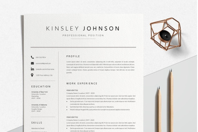 Resume Template | CV Template - Kinsley Johnson