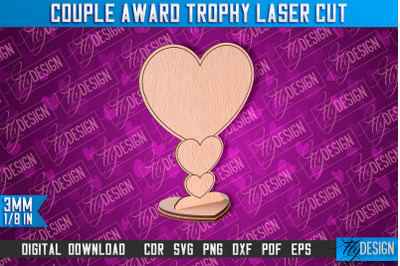 Couple Award Trophy | Laser Cut Design | CNC File