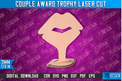 Couple Award Trophy | Laser Cut Design | CNC File