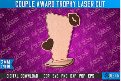 Couple Award Trophy | Laser Cut Design | CNC File