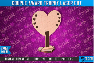 Couple Award Trophy | Laser Cut Design | CNC File